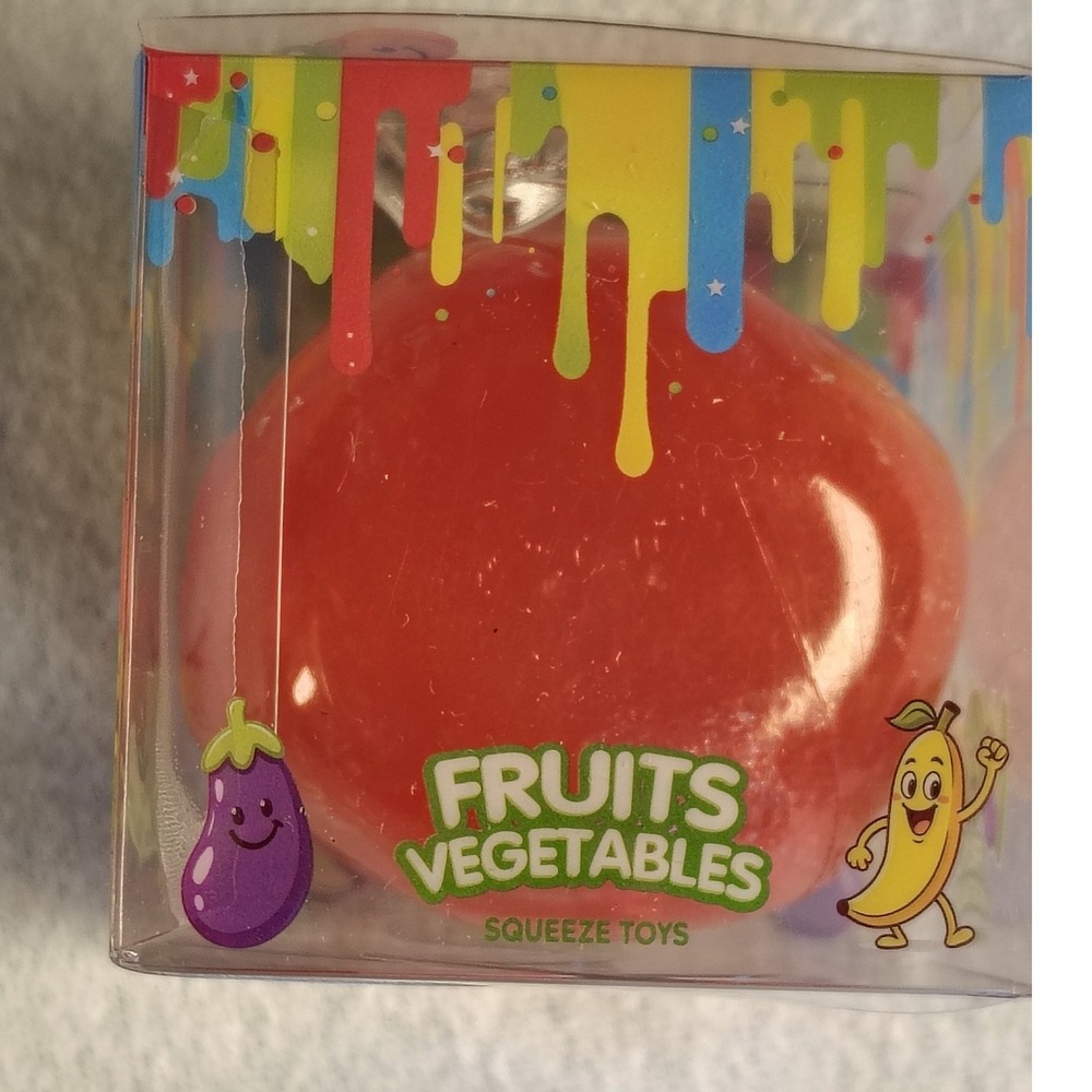 Fruits Vegetables Squeeze Toy Unisex OS Red New Squishy Stress Relief Fidget